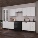 Ver imagem 1 de Armário de Cozinha Modulada Completa Fidelitá Nara 100% MDF 6 Peças 360cm 16 Portas 2 Gavetas sem