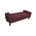 Ver imagem 3 de Kit Cabeceira Mirage + Calçadeira Baú Felix Solteiro 120cm Suede - Renascer Decor - Bordo