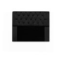 Ver imagem 2 de Kit Cabeceira Mirage + Calçadeira Baú Felix Solteiro 120cm Suede - Renascer Decor - Preto