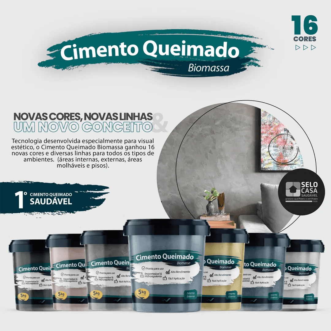 Cimento Queimado Preto (Obsidiana) 5Kg - 3