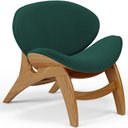 Ver imagem 1 de Poltrona Decorativa Orgânica Sala Living Kadosh L02 Bouclê Verde