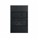 Ver imagem 1 de Tomada Dupla USB-C 2,1A e Tomada Stella S.Touch 10A 4x2 Preta Preto