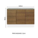 Ver imagem 5 de Balcão de Pia Cozinha 2 Portas e 3 Gavetas (com Tampo) Branco/rustic Stella Madesa Branco/rustic
