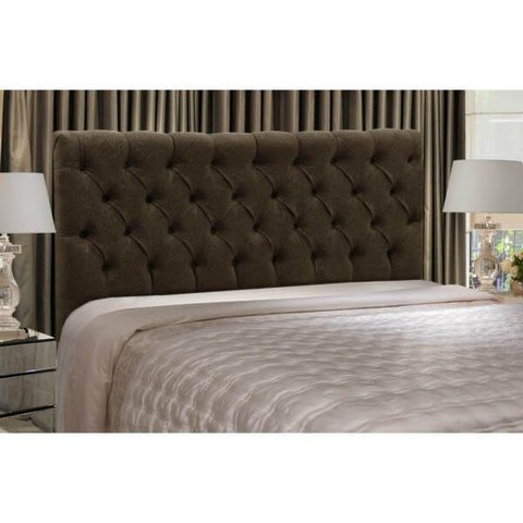 Cabeceira Cristal Para Cama Box Casal 140cm:Marrom