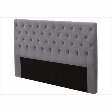 Cabeceira Cristal Para Cama Box Casal 140cm:Cinza