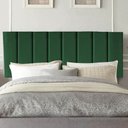Ver imagem 1 de Painel Estofado Luxo Carla 195cm King Size para Cama Box Suede Verde Musgo - Gat Magazine