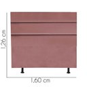 Ver imagem 3 de Cabeceira Estofada Cama Box Queen 160cm Argentina Suede Rose- Mabe Magazine