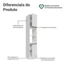 Ver imagem 3 de Paneleiro 40 Cm 2 Portas e 2 Nichos Branco Glamy Madesa