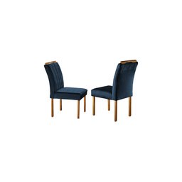Conjunto Sala de Jantar 6 Lugares Mesa Barcelona e 6 Cadeiras Juliana Azul - 3