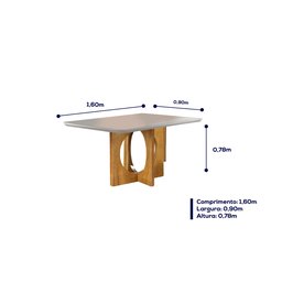 Conjunto Sala de Jantar 6 Lugares Mesa Barcelona e 6 Cadeiras Juliana Azul - 5