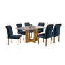 Conjunto Sala de Jantar 6 Lugares Mesa Barcelona e 6 Cadeiras Juliana Azul - 2