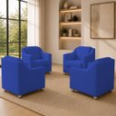 Ver imagem 1 de Kit 4 Poltrona Decorativa para Sala de Espera Mila Recepção Escritório Consultório Corino