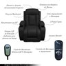 Poltrona do Papai Miami Elevação Lift 150º Massagem Aquecimento Idoso Preto G31 Encantum - 3
