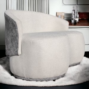 Sofá Orgânico 2 Lugares Bouclê Luxo Bege Cinza - Fri Varejo