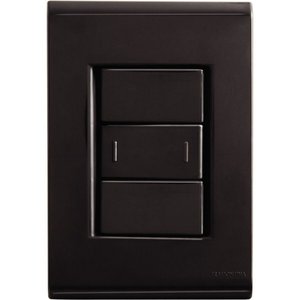 Conjunto 4x2 Tramontina Liz Grafite 1 Interruptor Paralelo 10a~250v