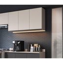 Ver imagem 2 de Armário Aéreo Cozinha 120 Cm 3 Portas 2 Prateleiras Quiditá Fumê