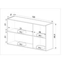 Ver imagem 4 de Armário Aéreo Cozinha 120 Cm 3 Portas 2 Prateleiras Quiditá Fumê