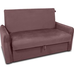 Poltrona Cama Zoe Confortável + Baú para Sala de Espera - Veludo:rosê - 2