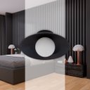 Ver imagem 3 de Plafon Cuia Sobrepor Preto Opalino 25cm p/ LED G9 Bella ST2845
