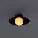 Ver imagem 5 de Plafon Cuia Sobrepor Preto Opalino 25cm p/ LED G9 Bella ST2845
