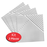 3 Placas Revestimento 3d Decorativo 50cmx50cm Parede Ripado - 2