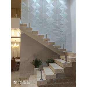 3 Placas Revestimento 3d Decorativo 50cmx50cm Parede Ripado