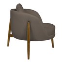 Ver imagem 7 de Poltrona Decorativa Austin Base Madeira Bouclé Marrom - Nexta Casa