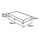 Ver imagem 2 de Cama Box Solteiro 88 Bello Box - Tecido Sintético Marrom