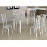 Conjunto Mesa Retangular Tampo de Vidro e 6 Cadeiras Paris Plus Móveis Teixeira - 1