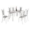 Conjunto Mesa Retangular Tampo de Vidro e 6 Cadeiras Paris Plus Móveis Teixeira - 2