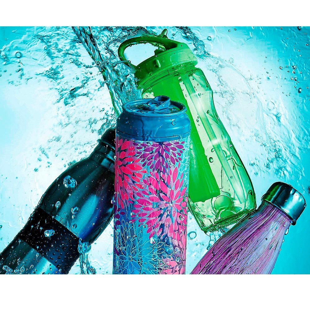 Garrafa Squeeze De Plástico 600ml O2 Cool Total Hidro Com Spray Borrifador Fitness Água Academia - V - 4