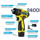 Ver imagem 3 de Furadeira Parafusadeira Chiaperini 2400 1/4 a Bateria 12v 1.3amp Carregador Bivolt