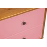 Mesa de Cabeceira Retrô 2 Gavetas - Rosa - 4