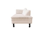 Ver imagem 5 de Recamier Decorativo Divã Amsterdã 147cm Lado Direito Suede Marfim