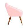 kit 4 poltrona/cadeira decorativa iara suede rosa bebê - 3
