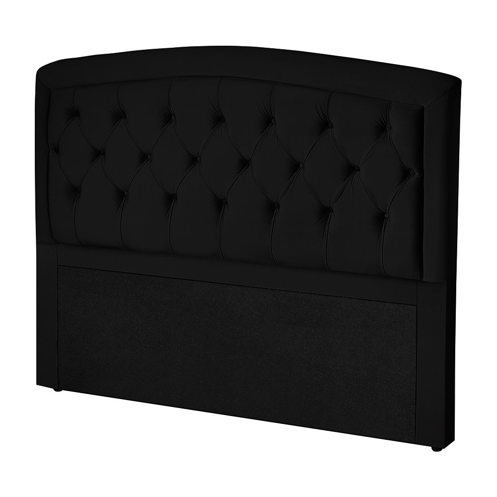 Cabeceira para Cama Queen Estofada Florença 1,95m Preto - 2