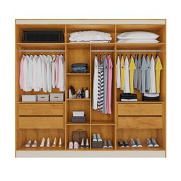 Guarda Roupa Oslo 6 Portas 4 Gavetas com Espelho Mdf - Mademarcs - 4