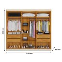 Ver imagem 5 de Guarda Roupa Oslo 6 Portas 4 Gavetas com Espelho Mdf - Mademarcs