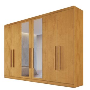 Guarda Roupa Oslo 6 Portas 4 Gavetas com Espelho Mdf - Mademarcs