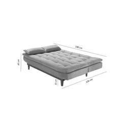 Sofá Cama Dubai Madero Reclinável 3 Lugares Suede Verde 403 Império - 5