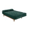 Sofá Cama Dubai Madero Reclinável 3 Lugares Suede Verde 403 Império - 3
