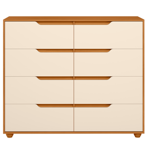 Cômoda para Quarto Double 8 Gavetas 136cm Carvalho Grife- Off White (flex) Móveis Albatroz