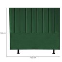 Ver imagem 3 de Cabeceira Cama Casal Queen Size 160 Cm Lídia Suede e Frame Verde