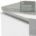 Ver imagem 5 de Kit Balcão + Cristaleira 70cm Branco Glamy Madesa 01 Branco
