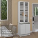 Ver imagem 2 de Kit Balcão + Cristaleira 70cm Branco Glamy Madesa 01 Branco