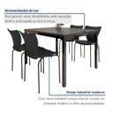 Ver imagem 6 de Conjunto Sala de Jantar 4 Lugares Retangular Tampo MDF 120x85cm Mesa Smart com Cadeiras Mono Preto