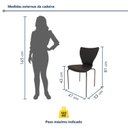Ver imagem 3 de Conjunto Sala de Jantar 4 Lugares Retangular Tampo MDF 120x85cm Mesa Smart com Cadeiras Mono Preto