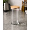 Ver imagem 5 de Pote de Vidro 1300ml Borossilicato com Tampa de Bambu