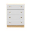 Ver imagem 7 de Cômoda Infantil 65cm com 4 Gavetas Encanto Multimóveis Mp4427 Madeirado/branco
