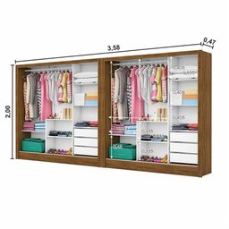 Closet Casal Duplo Dubai 6 Portas 6 Gavetas - 5